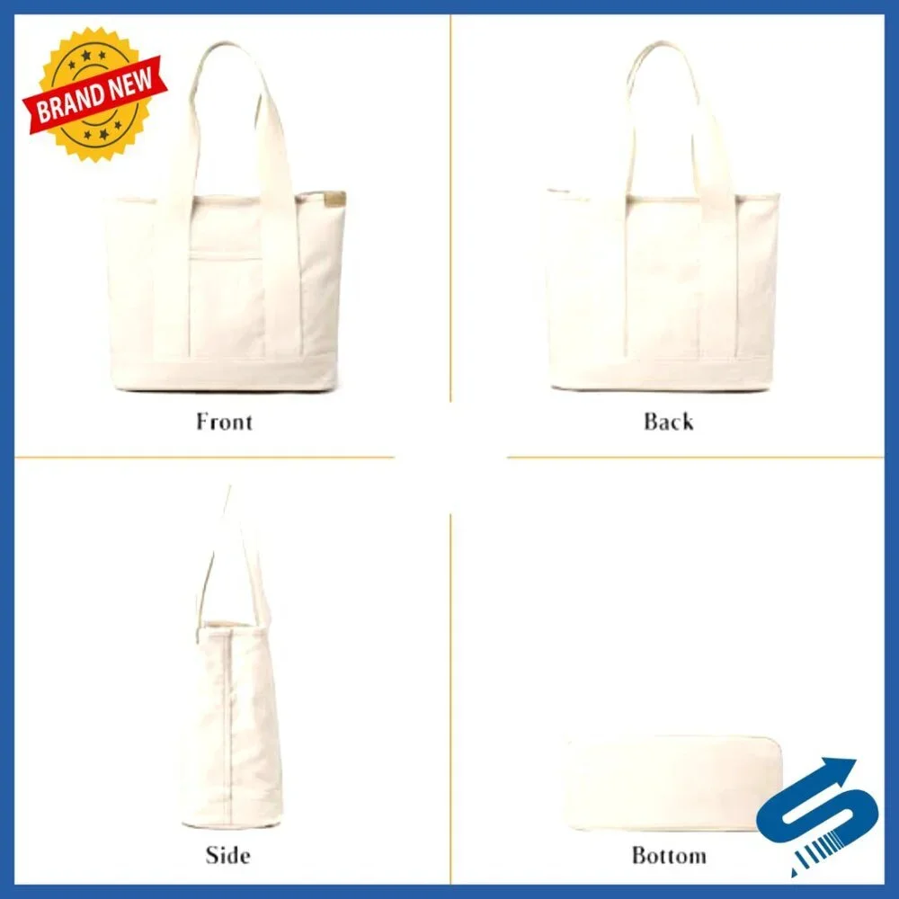 Canvas Tote Bag Lightweight Shoulder Bag Hobo Style Large Capacity